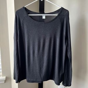 Old Navy Black Boat Neck Long Sleeve Sweater - S